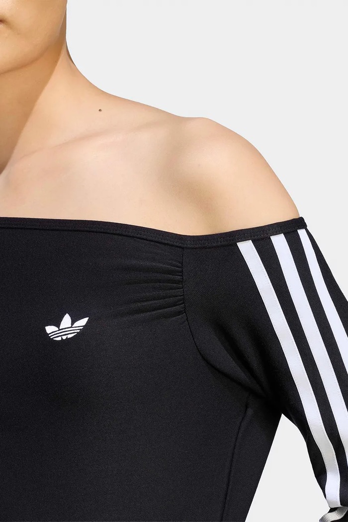 Majica dugih rukava za žene s viskozom Asymetric Top adidas Originals crna LE8310