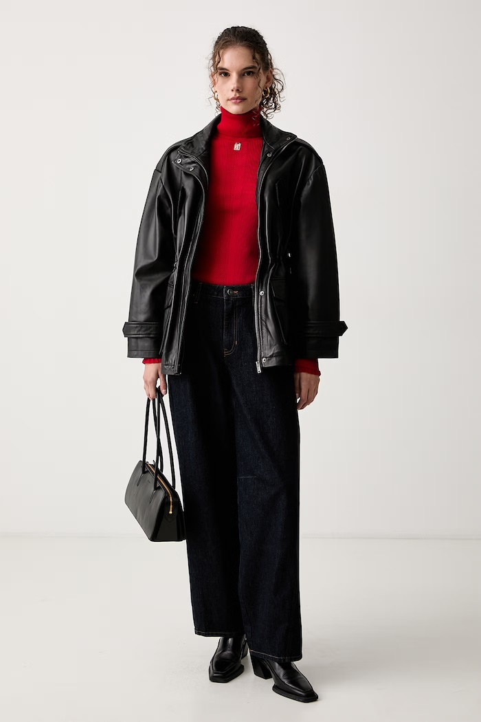 Elisabetta Franchi Golf damski z wiskozą MK22B66E2 czerwony AW26