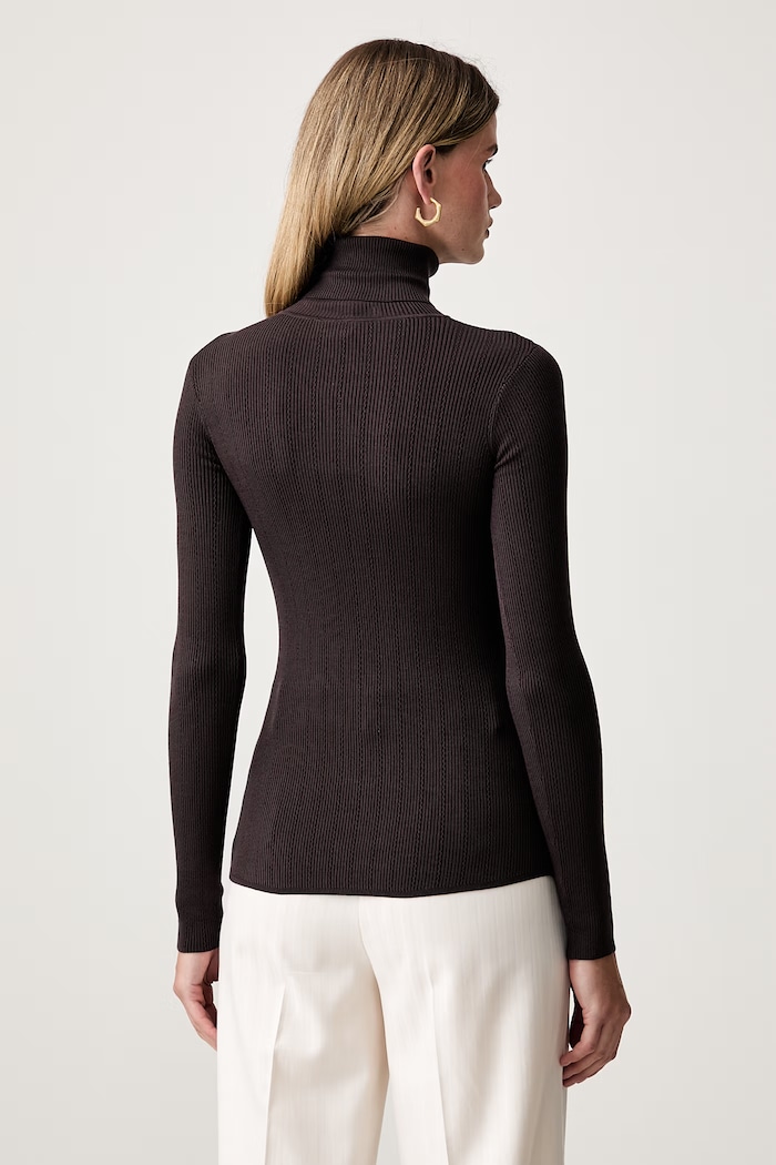 Odzież Elisabetta Franchi sweter lounge damski z lyocellem MK05B66E2 brązowy