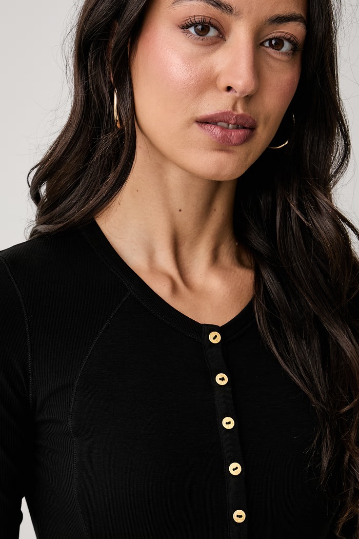 Elisabetta Franchi body damskie z dodatkiem wełny BO01B66E2 czarny