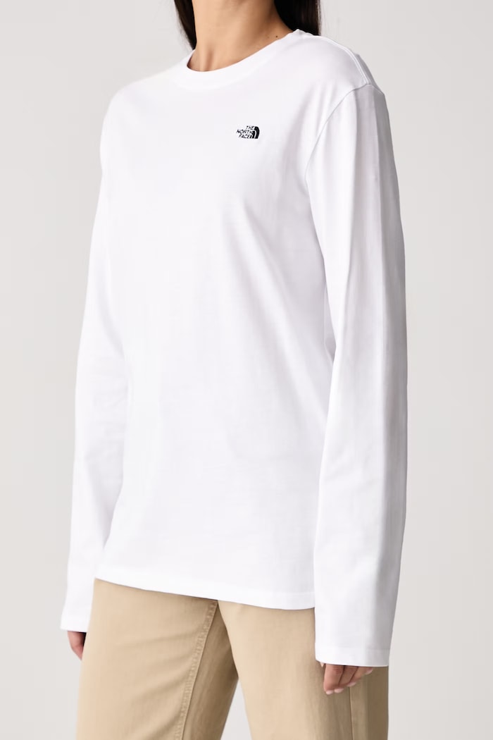 Majica dugih rukava ženska pamučna Essential The North Face NF0A8CWGFN41 bijela
