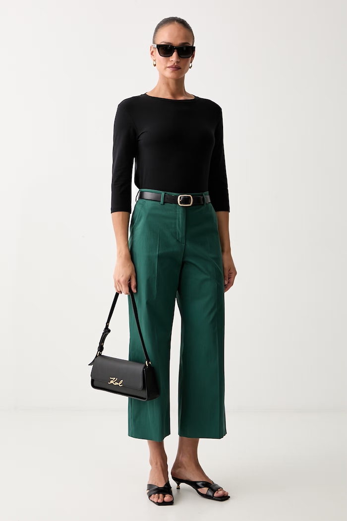 Weekend Max Mara longsleeve damski bawełniany z elastanem WKDMULTIA 2625946021600 czarny AW26