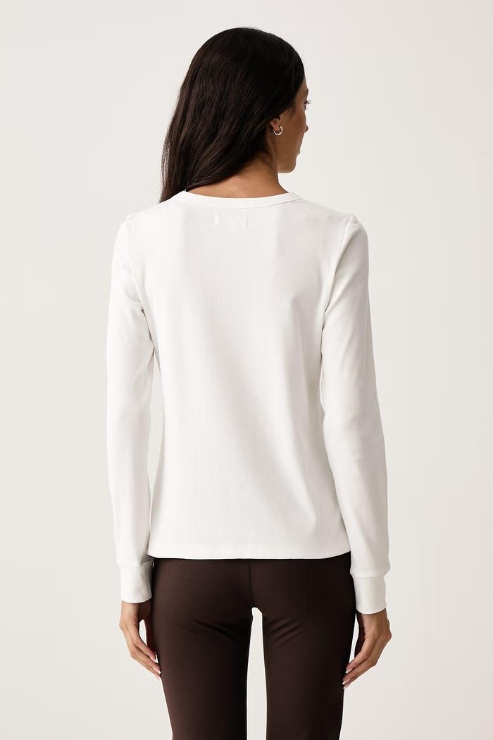 Odzież DKNY Longsleeve damski z bawełną YI20125 beżowy