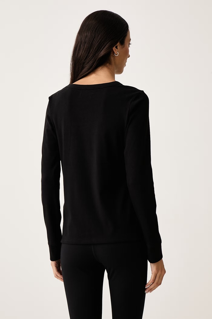 Odzież DKNY Longsleeve damski z bawełną YI20125 czarny