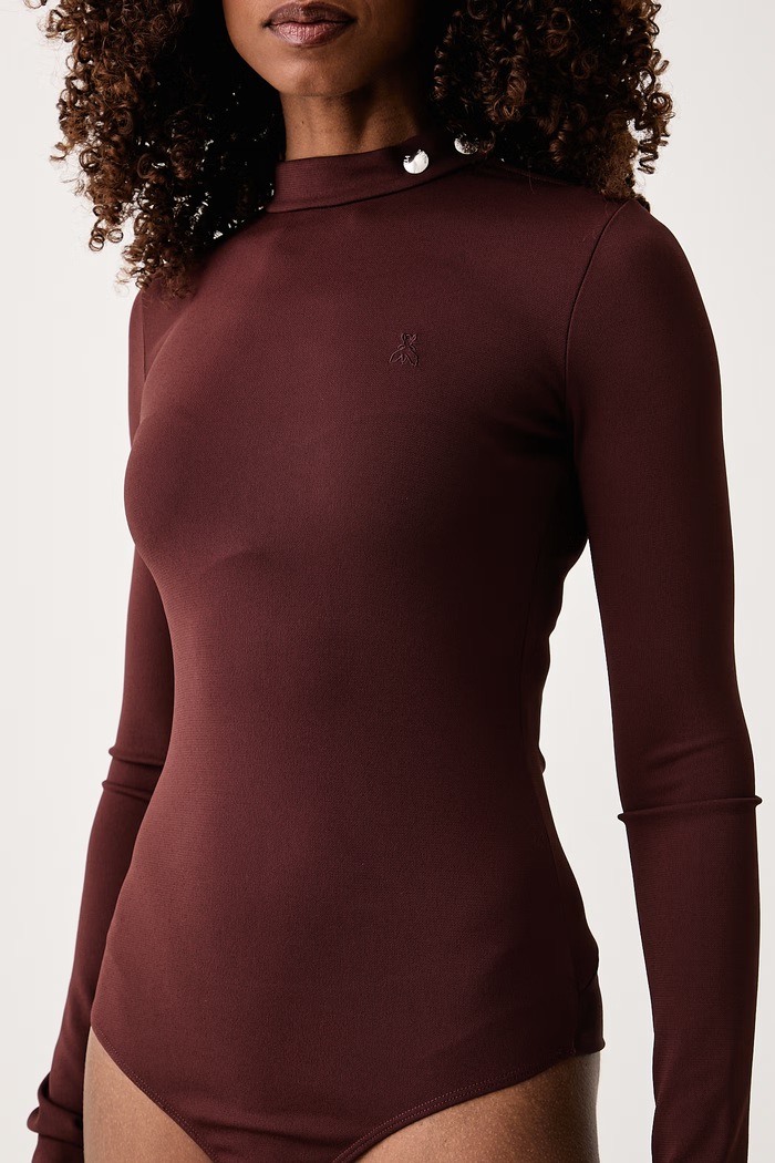 Patrizia Pepe body damskie brązowy 8M0320.J0063
