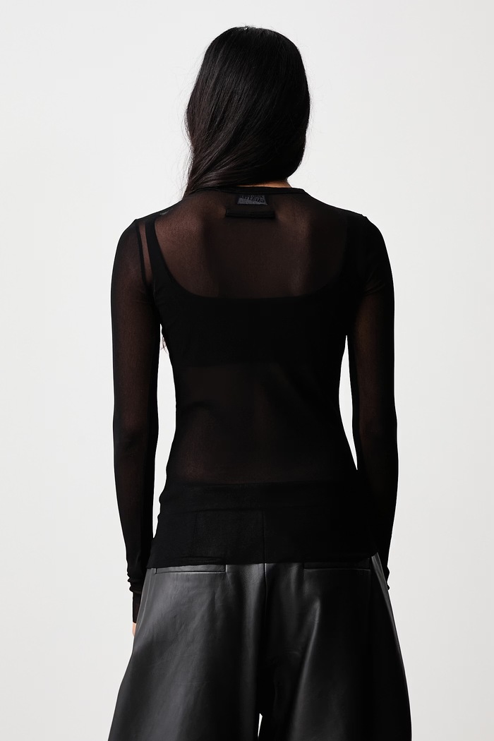 Odzież Jean Paul GAULTIER Longsleeve damski JPG Logo 26.04.W.TO541.M000 czarny