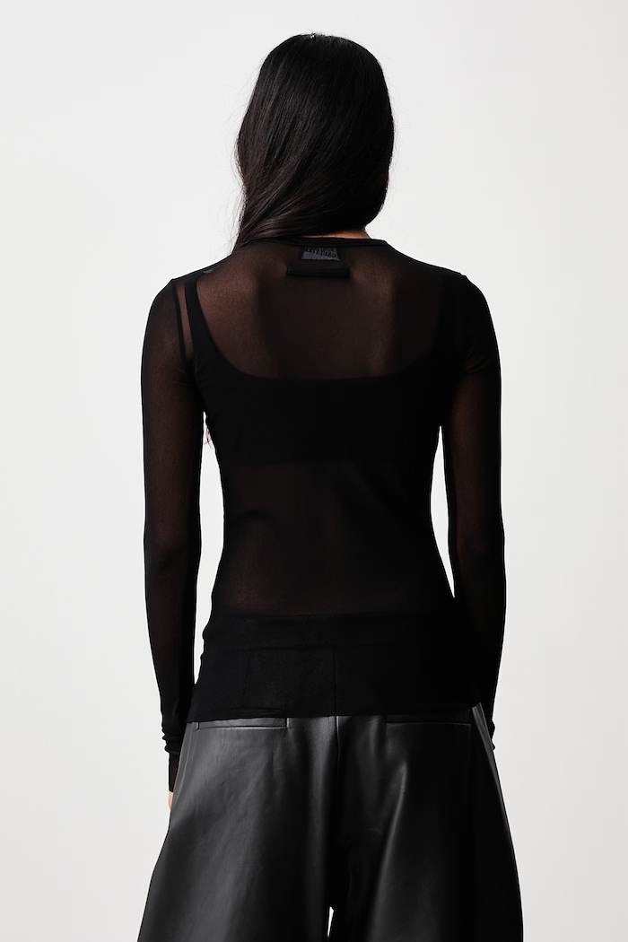 Odzież Jean Paul GAULTIER Longsleeve damski JPG Logo 26.04.W.TO541.M000 czarny