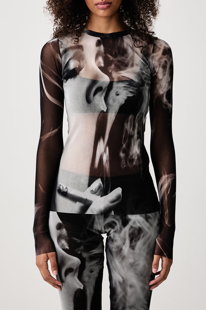 Longsleeve damski Smoking Women Jean Paul GAULTIER czarny 26.04.W.TO557.M031P