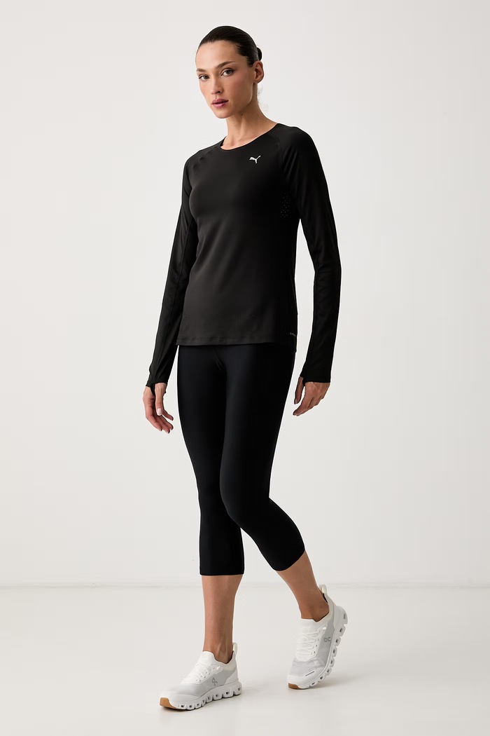 Puma longsleeve do biegania damski Cloudspun 526651 czarny AW26