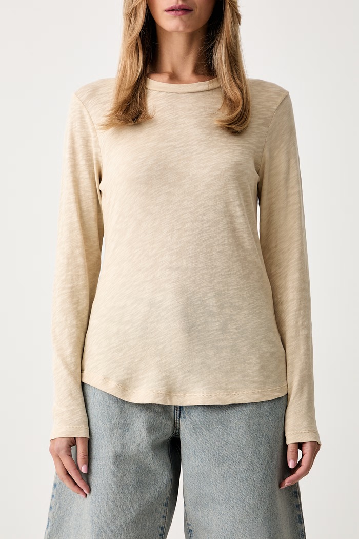 Marc O'Polo longsleeve sportowy damski bawełniany 5000014799 beżowy