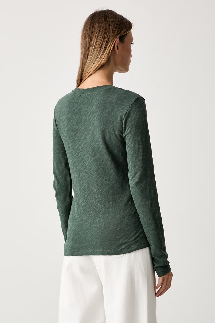Odzież Marc O'Polo longsleeve sportowy damski bawełniany 5000014799 zielony