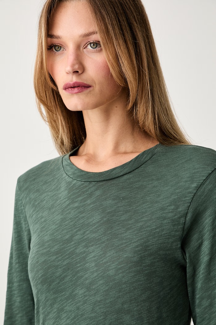Marc O'Polo longsleeve sportowy damski bawełniany zielony 5000014799