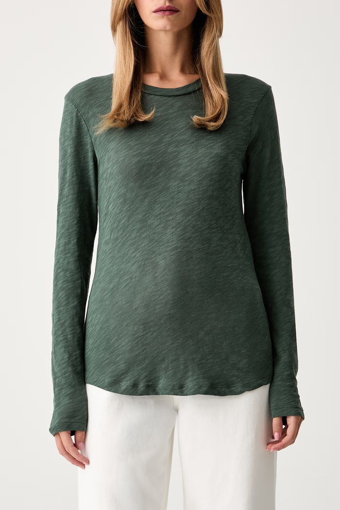 Marc O'Polo longsleeve sportowy damski bawełniany 5000014799 zielony