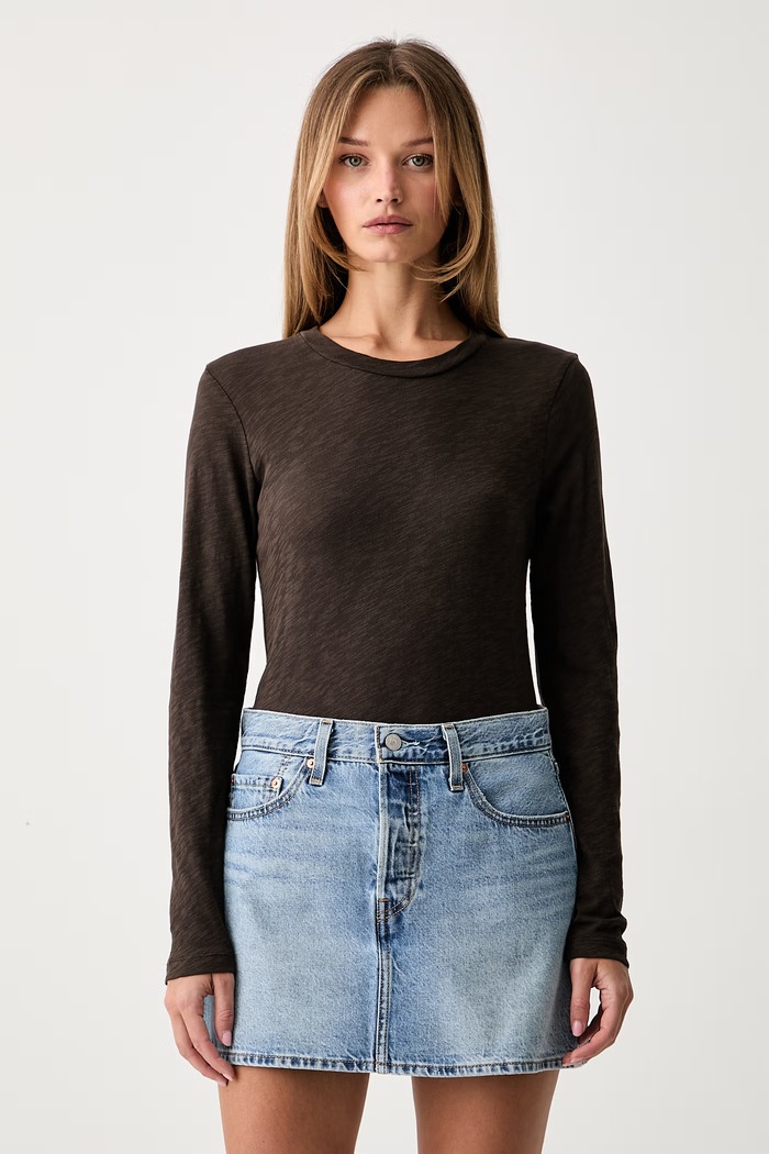 Marc O'Polo longsleeve sportowy damski bawełniany brązowy 5000014799