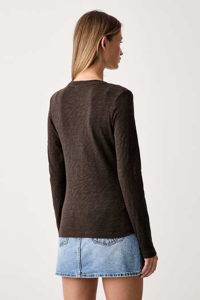 Odzież Marc O'Polo longsleeve sportowy damski bawełniany 5000014799 brązowy