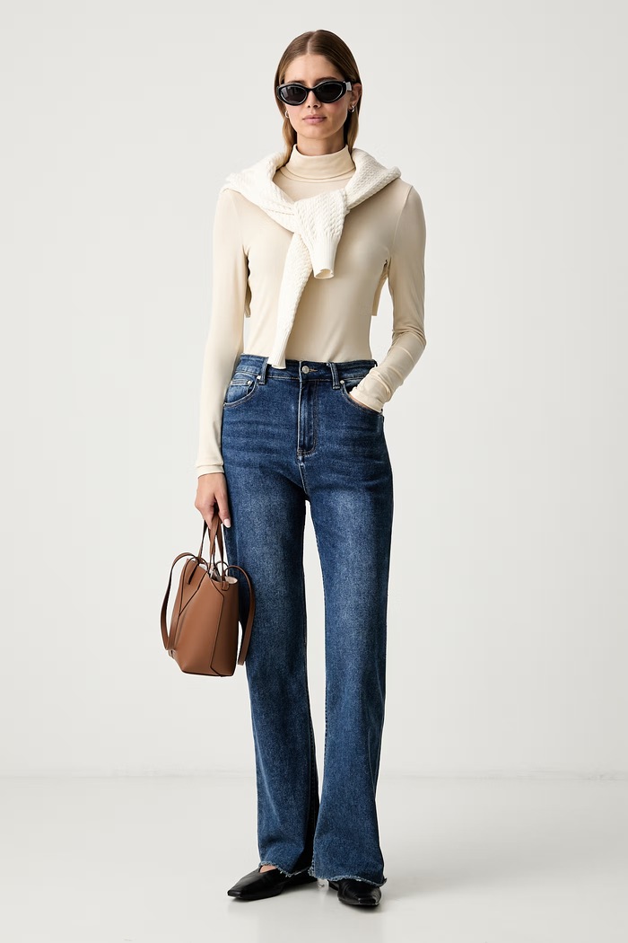 Marc O'Polo longsleeve damski z modalem 5000012921 beżowy AW26