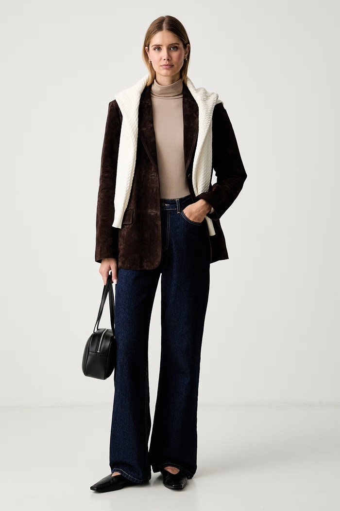 Marc O'Polo longsleeve damski z modalem 5000012921 beżowy AW26
