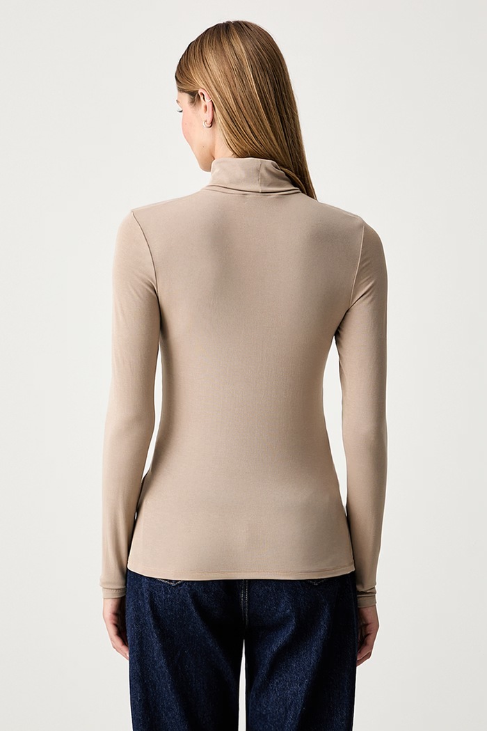 Odzież Marc O'Polo longsleeve damski z modalem 5000012921 beżowy