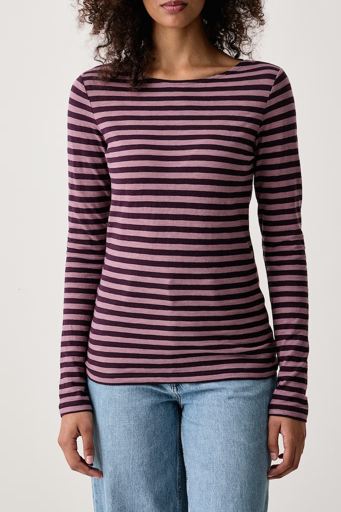 Longsleeve damski bawełniany Marc O'Polo 5000012509 fioletowy