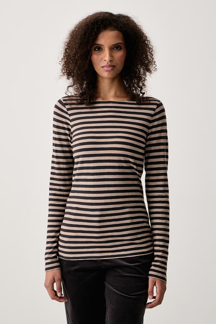 Marc O'Polo Longsleeve damski bawełniany beżowy 5000012509