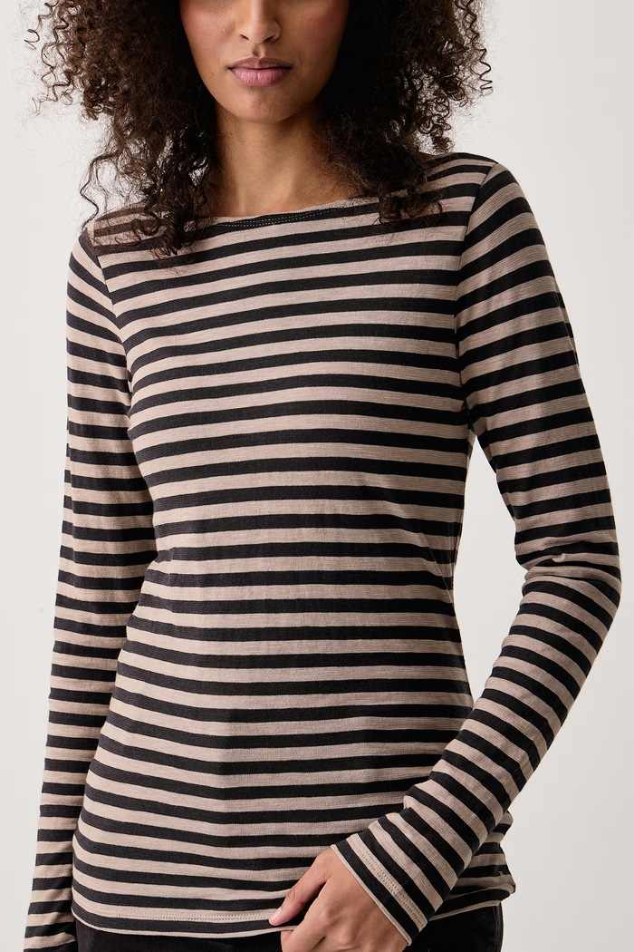Longsleeve damski bawełniany Marc O'Polo 5000012509 beżowy