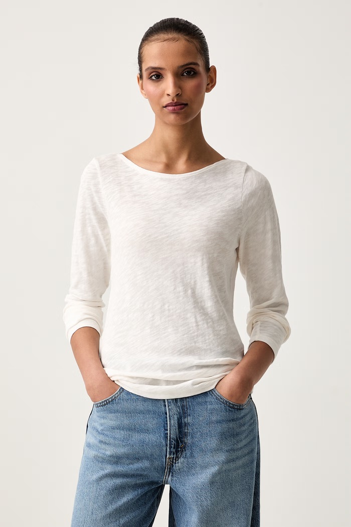 Marc O'Polo longsleeve damski bawełniany beżowy 5000012507