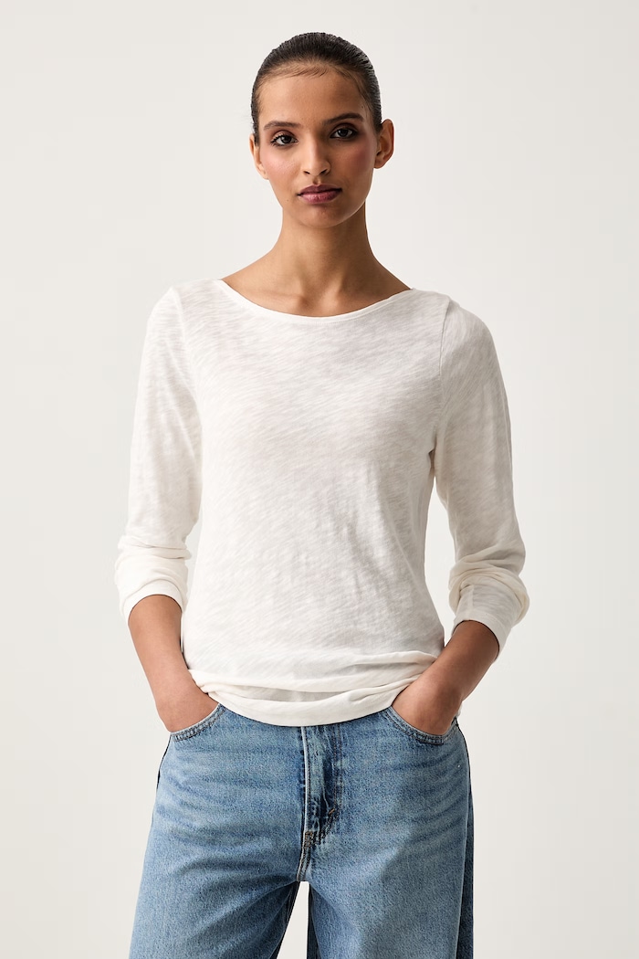 Marc O'Polo longsleeve damski bawełniany beżowy 5000012507