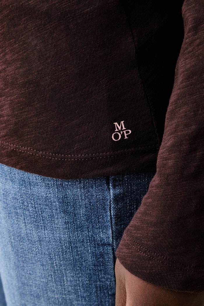 Marc O'Polo longsleeve damski bawełniany 5000012507 brązowy