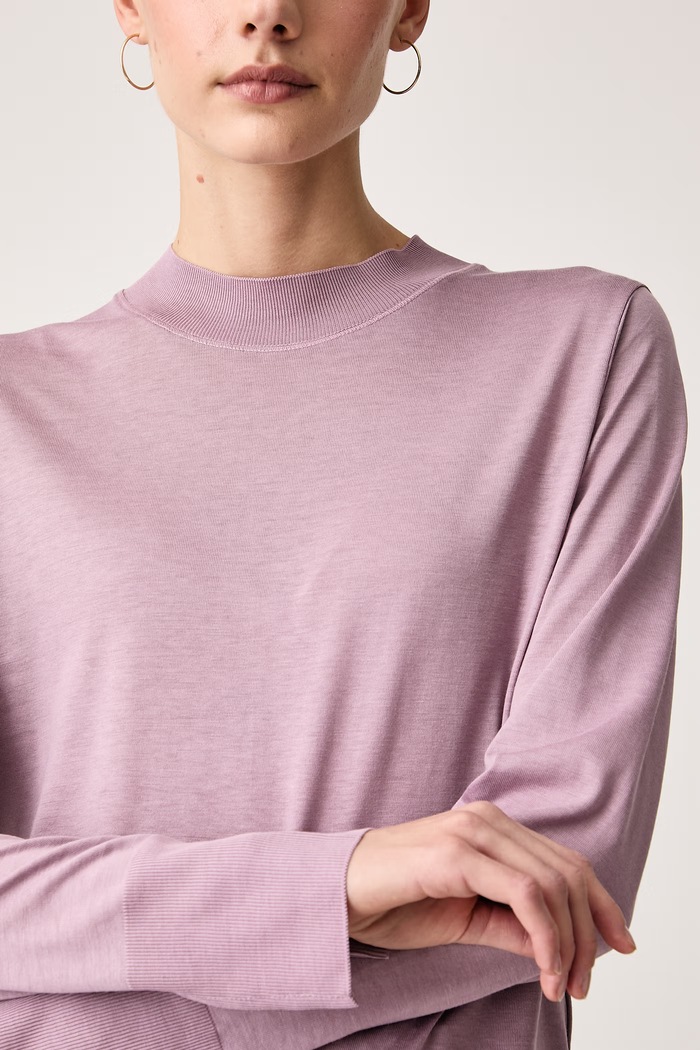 Longsleeve damski z lyocellem Marc O'Polo 5000012502 różowy