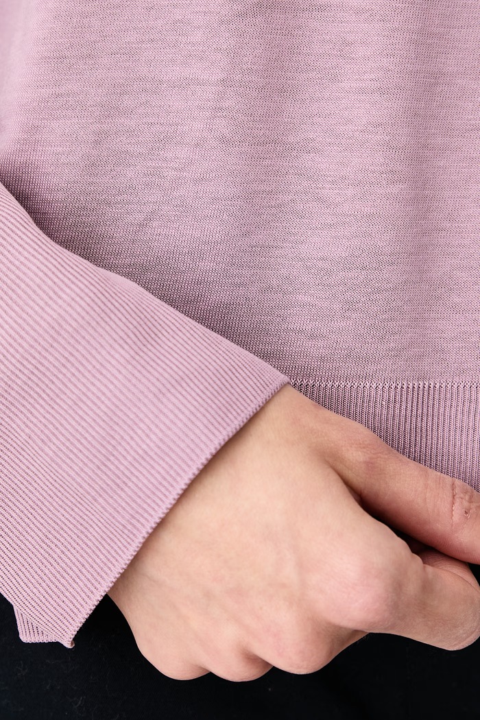 Longsleeve damski z lyocellem Marc O'Polo różowy 5000012502