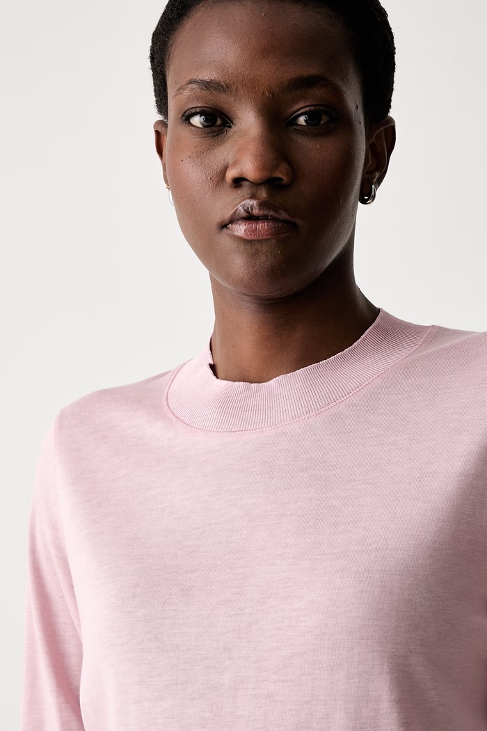 Marc O'Polo longsleeve damski z lyocellem różowy 5000012502