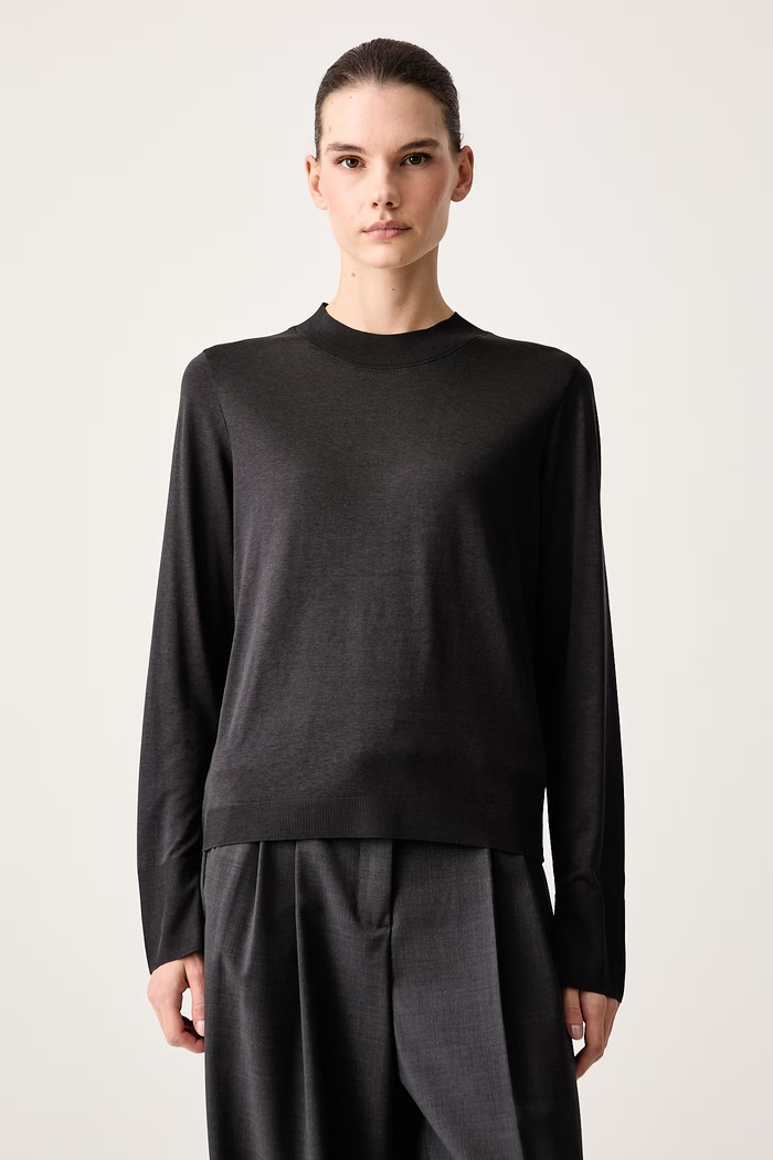Marc O'Polo Longsleeve damski z lyocellem szary 5000012502