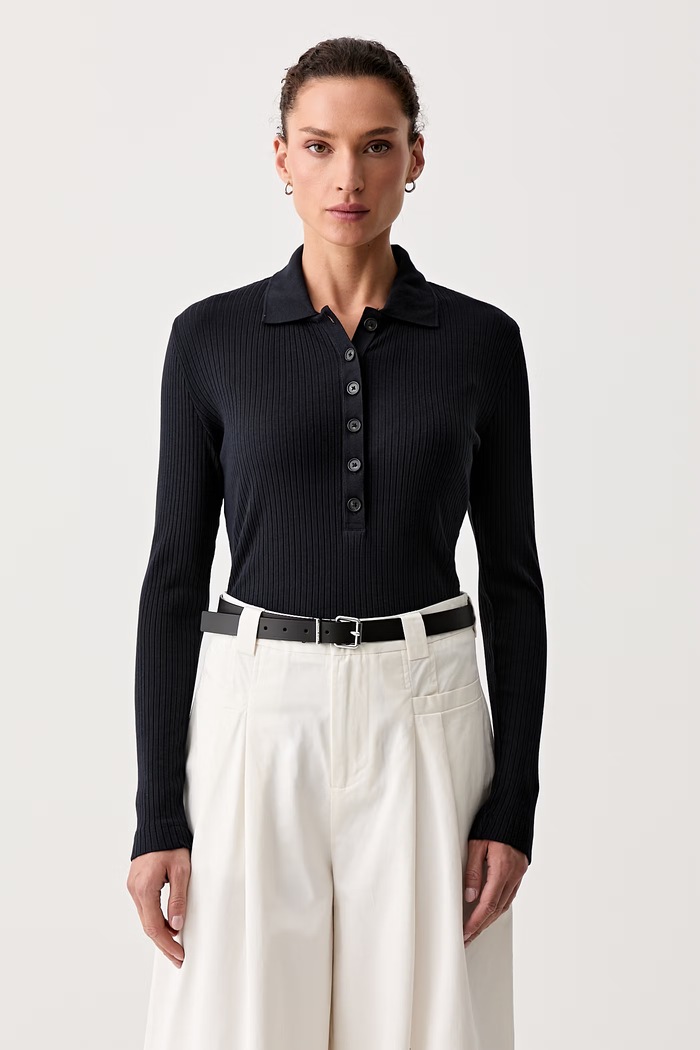 Marc O'Polo longsleeve damski z bawełną granatowy 5000012420