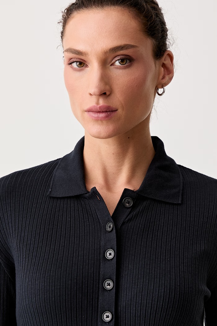 Marc O'Polo longsleeve damski z bawełną granatowy 5000012420