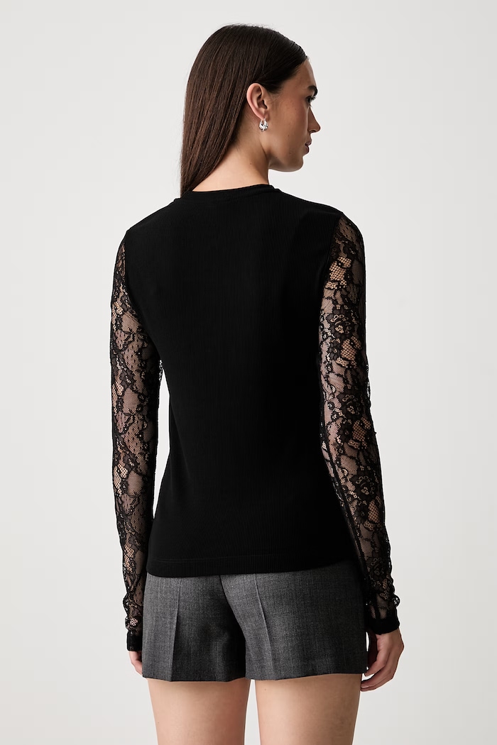 Odzież Pinko longsleeve damski z dodatkiem wełny 107524.A3K6 czarny