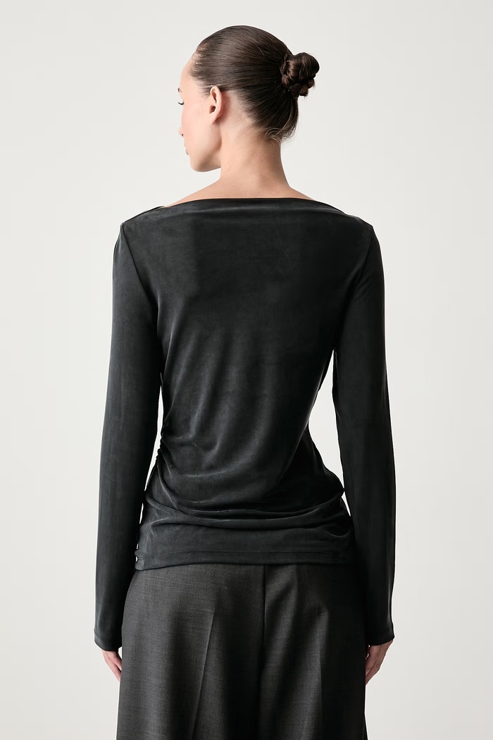 Odzież Stine Goya Longsleeve damski z cupro SG.AW26.T252.2554 szary