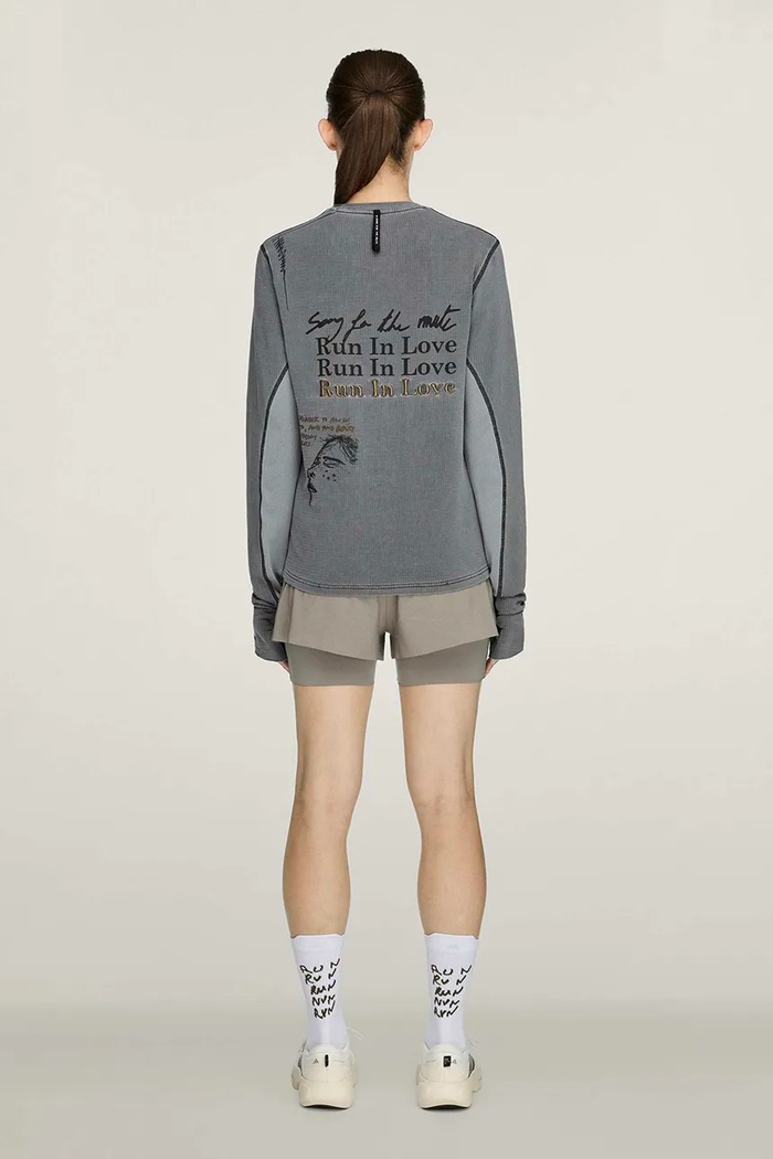 Odzież adidas Originals Longsleeve damski z lyocellem Adidas Running x Song For The Mute KY3103 szary