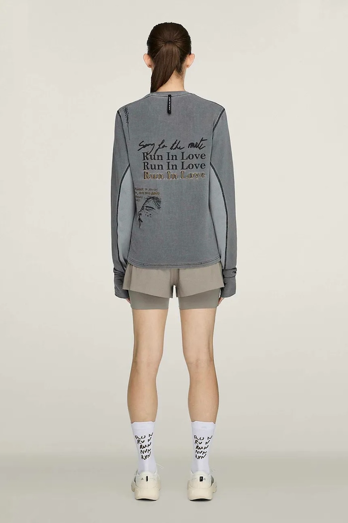 Odzież adidas Originals Longsleeve damski z lyocellem Adidas Running x Song For The Mute KY3103 szary