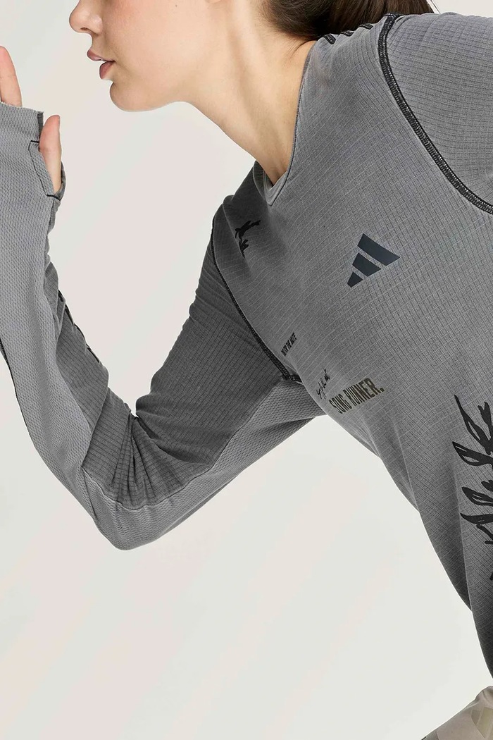 Longsleeve damski z lyocellem Adidas Running x Song For The Mute adidas Originals szary KY3103