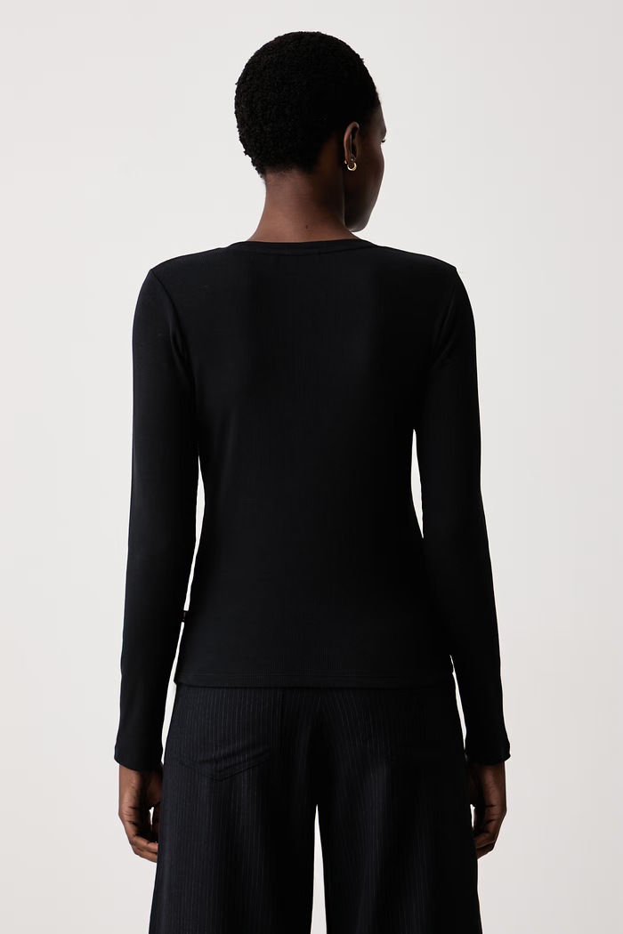 Odzież Joop! Longsleeve damski bawełniany z elastanem 30104578 czarny