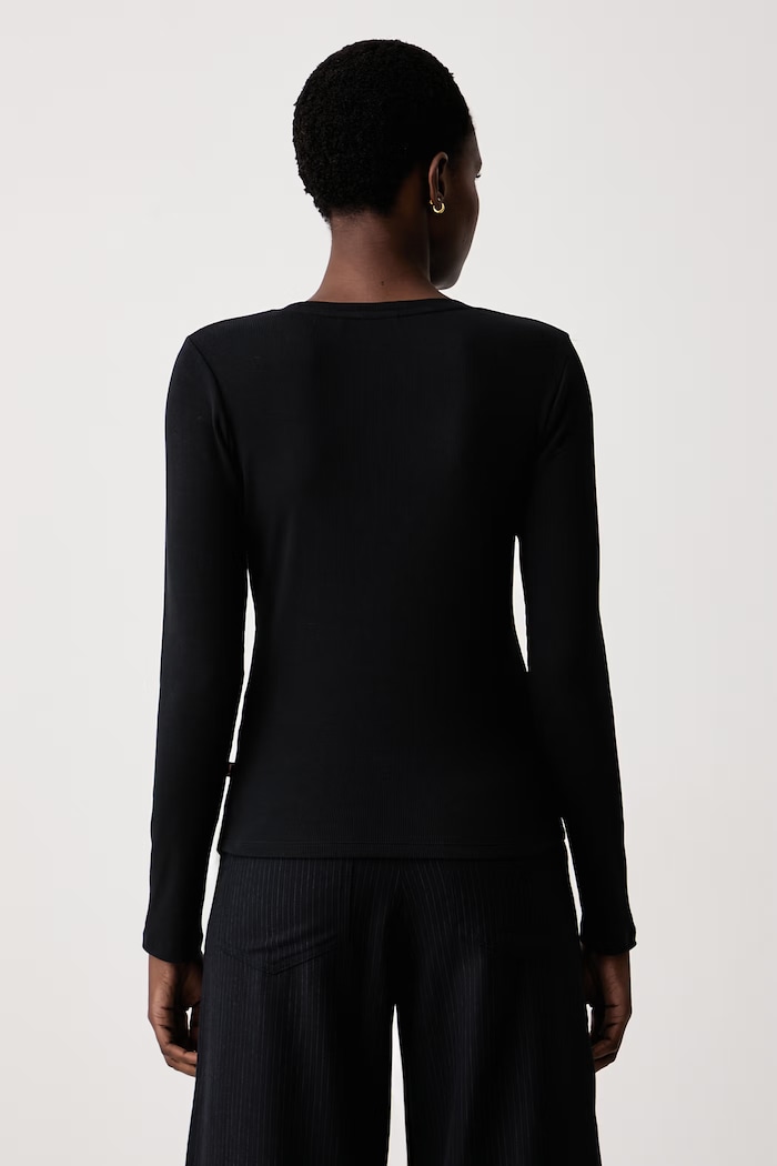 Odzież Joop! Longsleeve damski bawełniany z elastanem 30104578 czarny