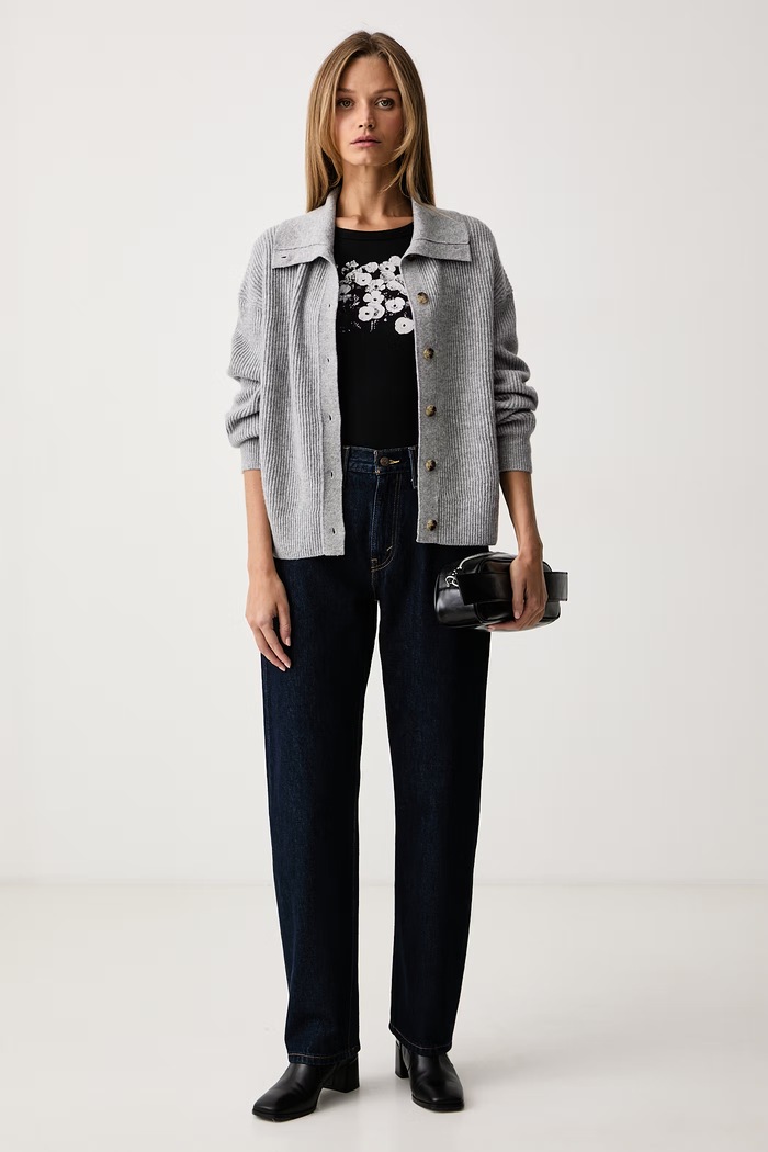 Levi's Μακρυμάνικο γυναικείο με βαμβάκι GR HAYES LS 008CQ μαύρο AW26