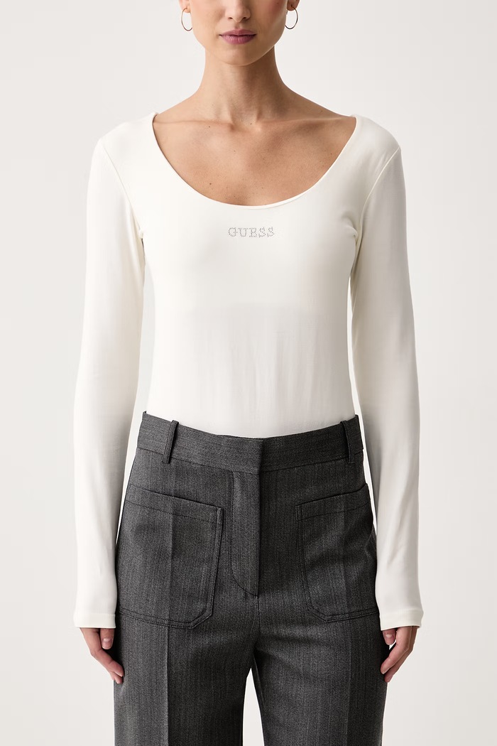 Îmbrăcăminte Guess Body pentru femei cu bumbac GRETA V6BP12.K6916 bej