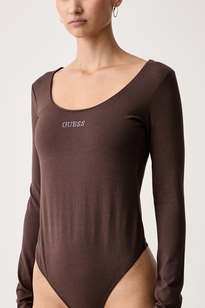Îmbrăcăminte Guess Body pentru femei cu bumbac GRETA V6BP12.K6916 maro