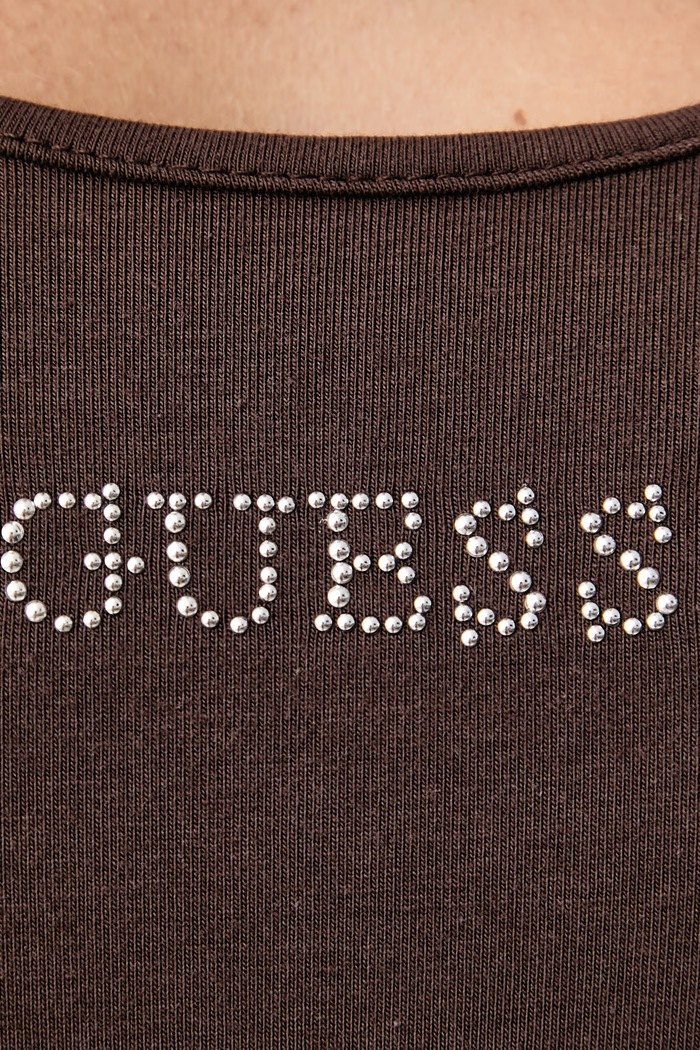 Body pentru femei cu bumbac GRETA Guess maro V6BP12.K6916