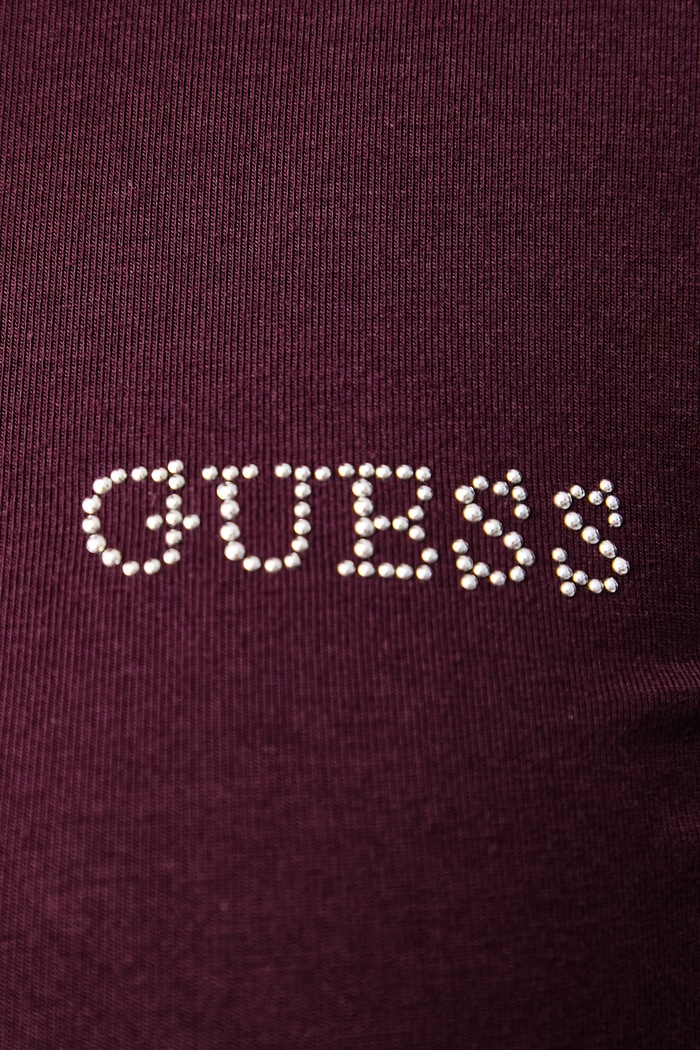 Μακρυμάνικο γυναικείο με βαμβάκι GRETA Guess V6BP11.K6907 μπορντό