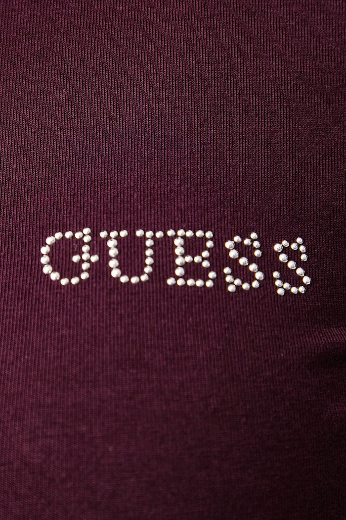 Μακρυμάνικο γυναικείο με βαμβάκι GRETA Guess V6BP11.K6907 μπορντό