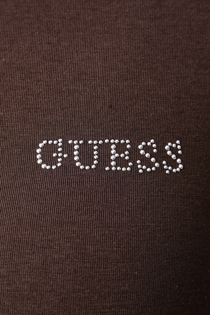 Μακρυμάνικο γυναικείο με βαμβάκι GRETA Guess V6BP11.K6907 καφέ