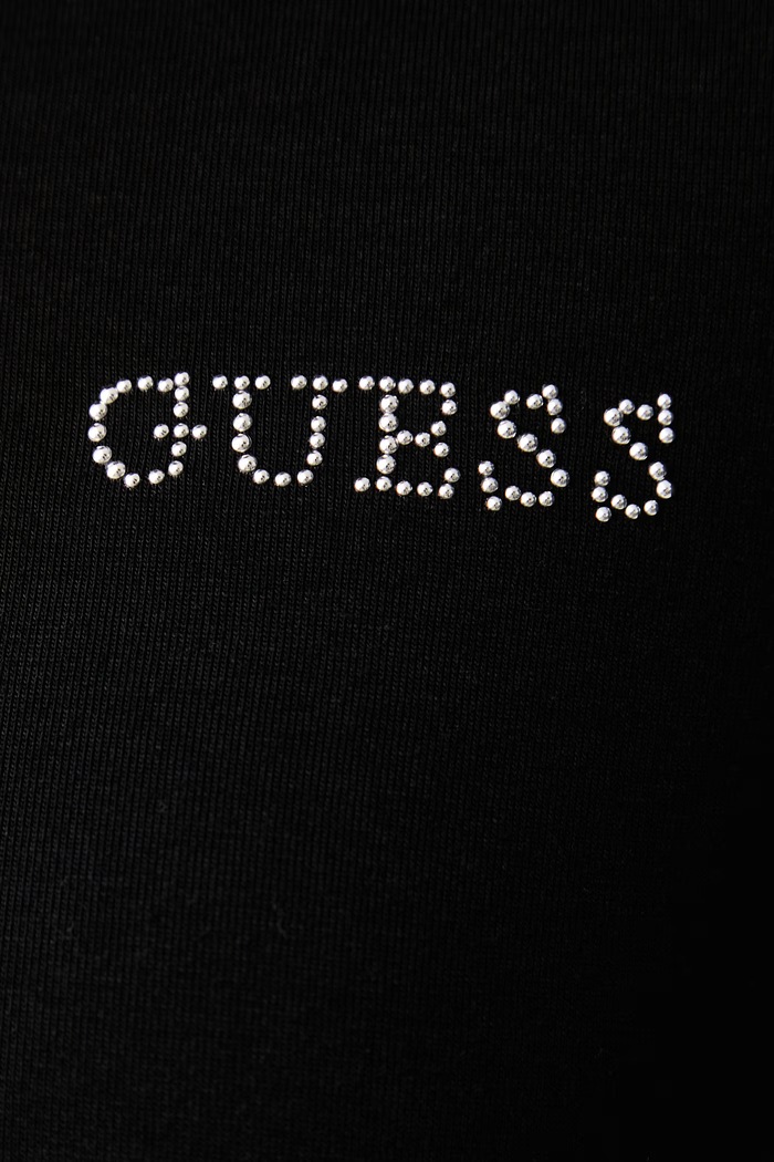 Μακρυμάνικο γυναικείο με βαμβάκι GRETA Guess μαύρο V6BP11.K6907