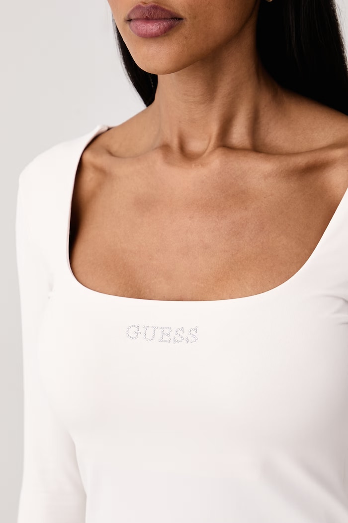 Odzież Guess Longsleeve damski LOTUS V6BP05.K6318 beżowy